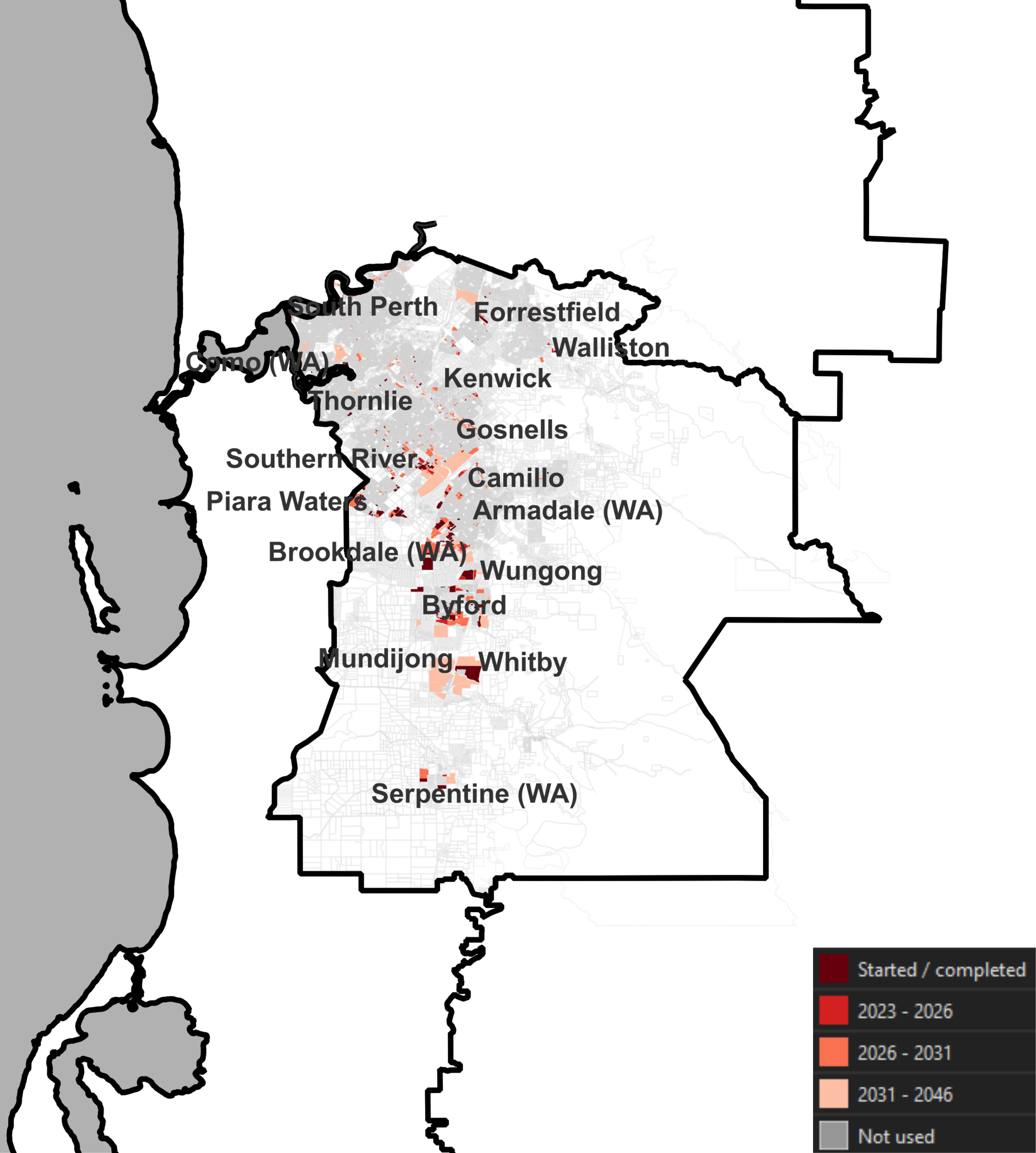 Development map  Perth - South East