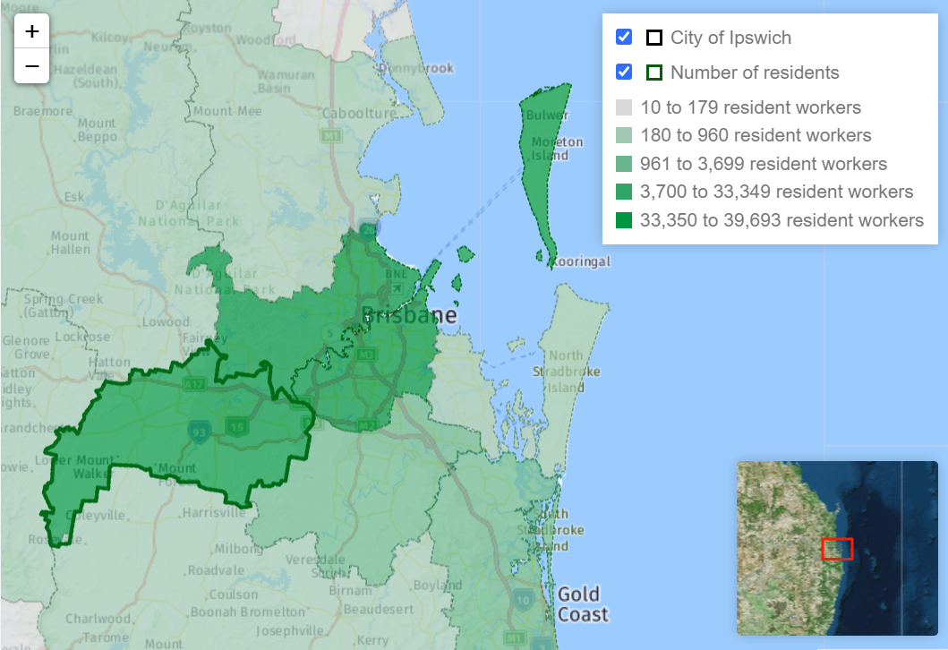 Economic self-containment in the City of Ipswich